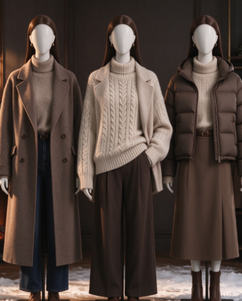 AI Virtual Try-On Model Imagery for Heavy Autumn/Winter Apparel – Showcasing Coats and Sweaters